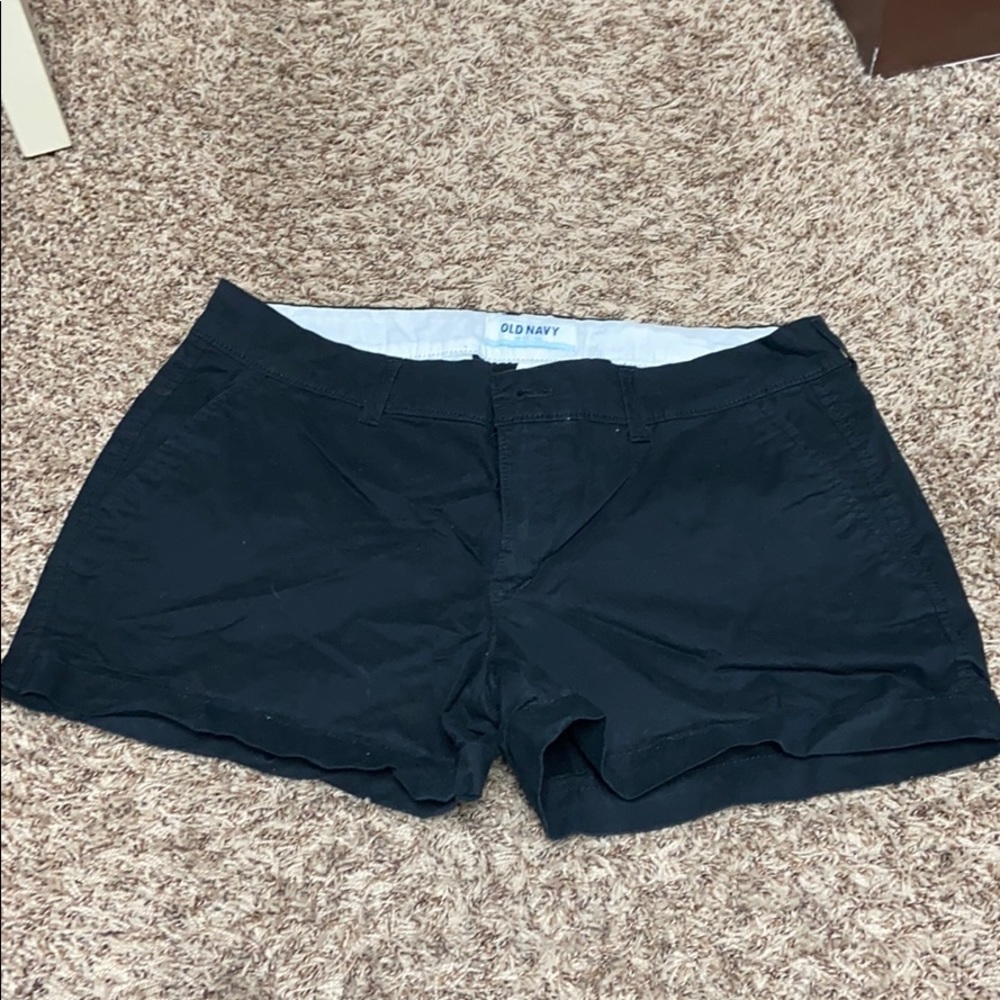 Black canvas shorts